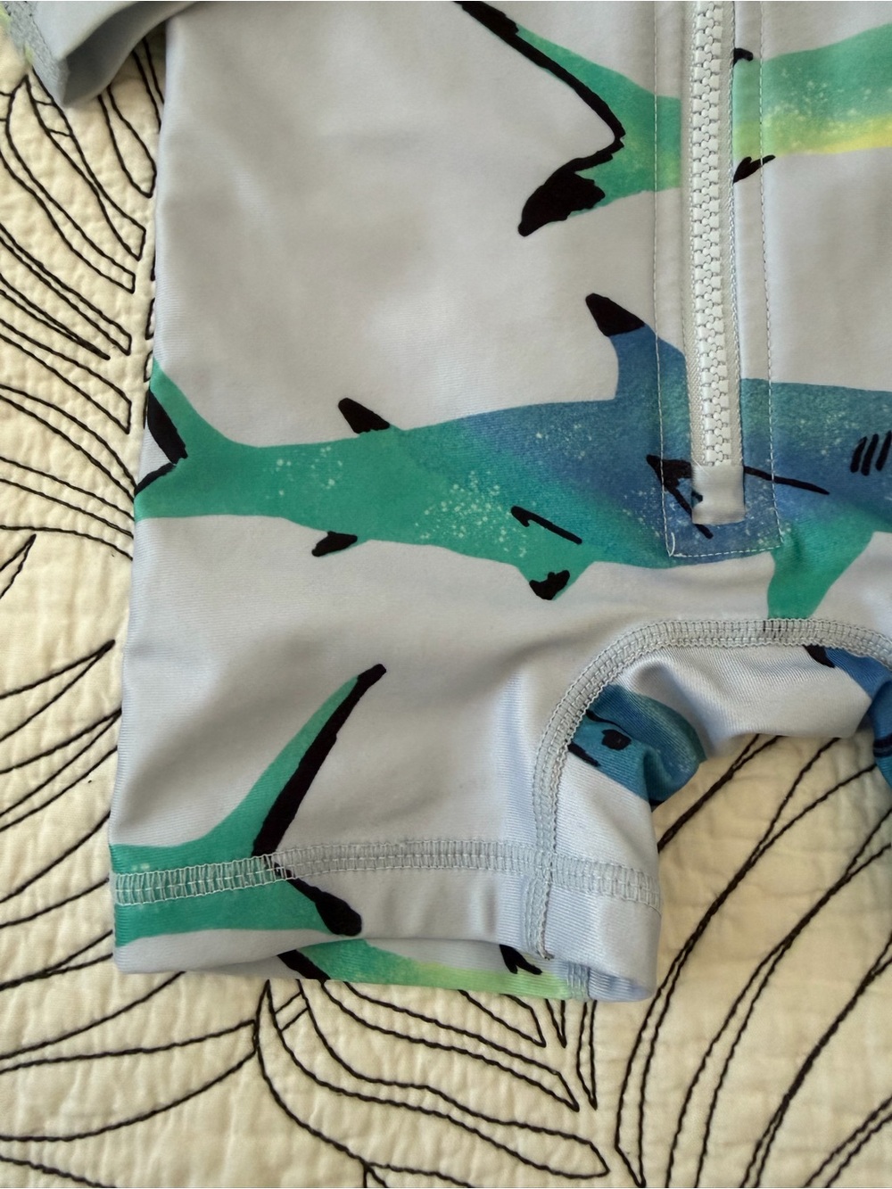 Tea Collection - Shark Rash Guard Swimsuit, 2T - Picture 4 of 10